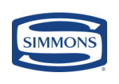 Logo Simmons, fabricant de literie partenaire de Maison de la Literie à Coulommiers